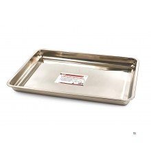HBM stainless steel oil drip plate, drip tray, oil collecting tray 600 x 400 x 48 mm.