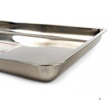 HBM oljedrypsbrett i rustfritt stål, dryppbrett, oljefangerbrett 600 x 400 x 48 mm.