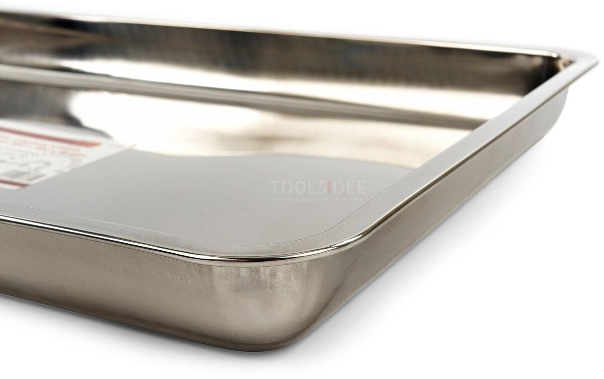 HBM oljedrypsbrett i rustfritt stål, dryppbrett, oljefangerbrett 600 x 400 x 48 mm.