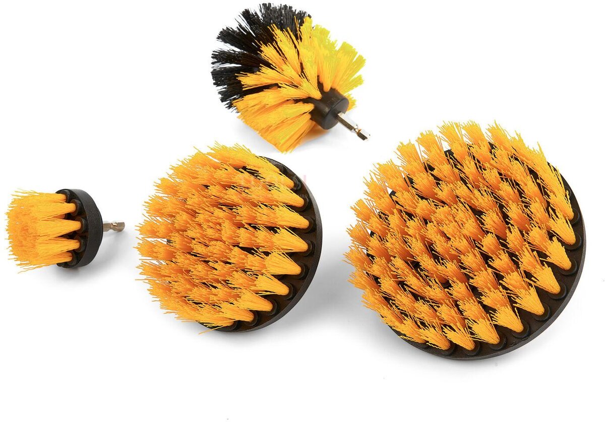 HBM 4-piece cleaning brush set for the drill