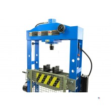 Pressa a telaio professionale HBM da 50 tonnellate, pressa da officina con cremagliera di sicurezza Pressa a telaio professionale HBM da 50 tonnellate, pressa da officina con cremagliera di sicurezza