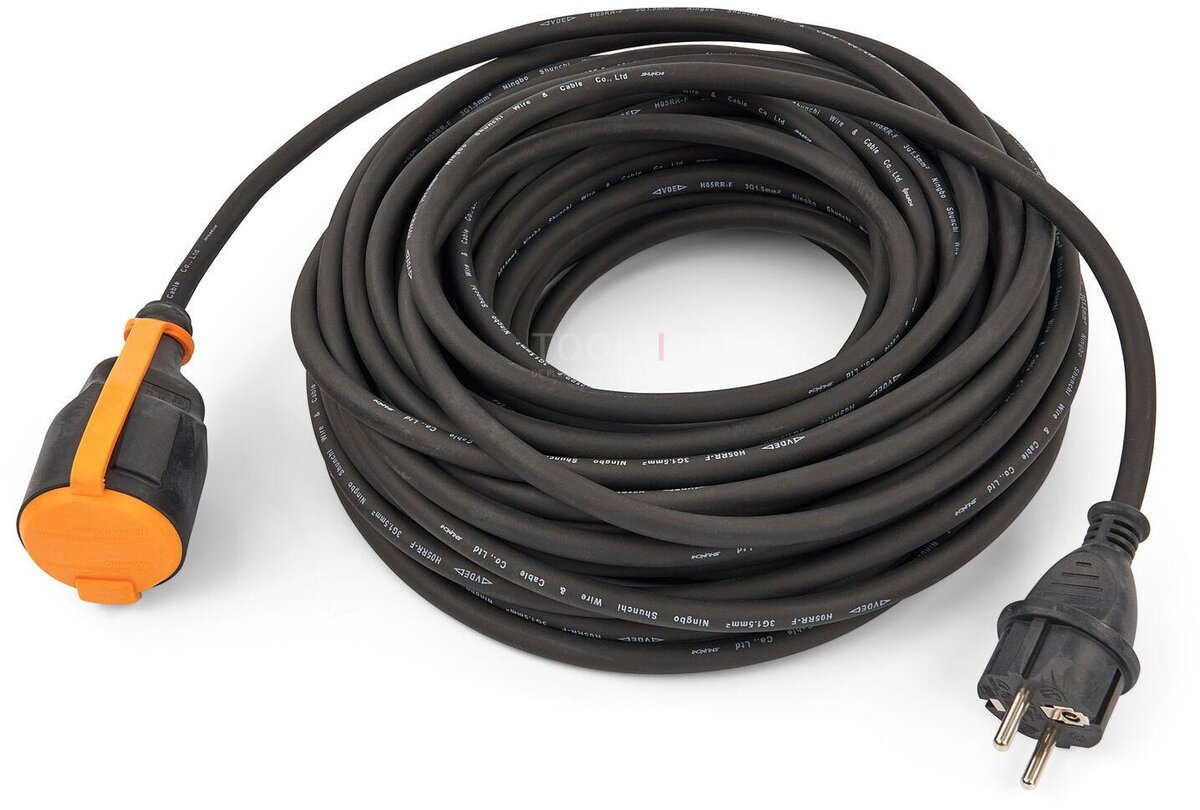 Relectric 20 Meter Neopreen Verlengkabel, Verlengsnoer 3x1,5 mm