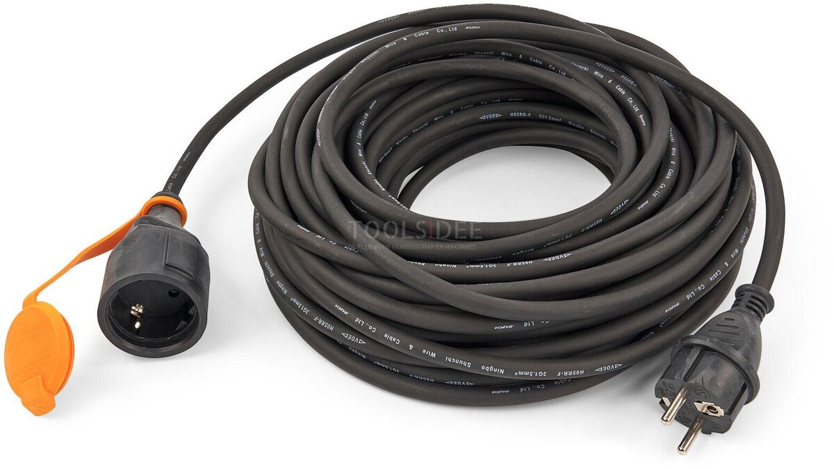 Relectric 20 Meter Neopreen Verlengkabel, Verlengsnoer 3x1,5 mm