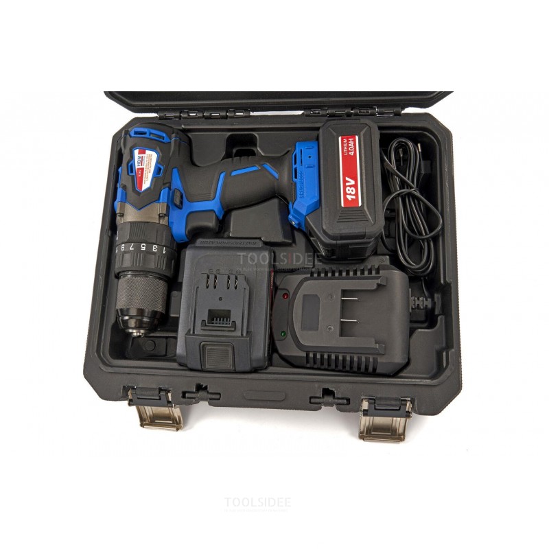 HBM professional 18 volt 4.0ah cordless drill with impact function