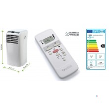 olimpia splendid dolceclima compact 9 mobile air conditioner - 2340w - 30mâ² - second-hand