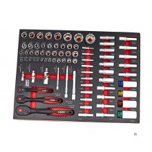 HBM 274 Piece XL Premium Filled Tool Trolley With Door and Carbon Inlays