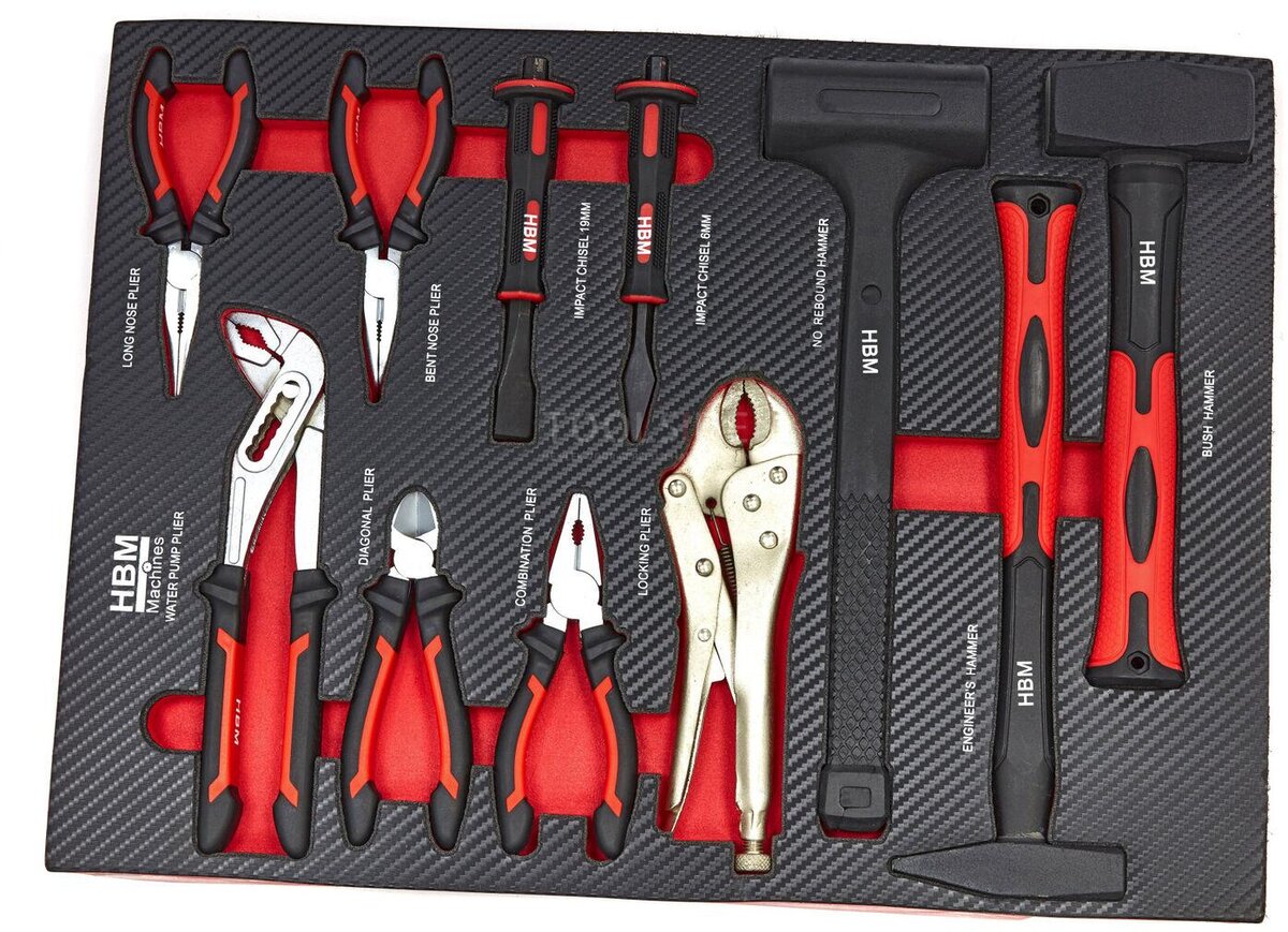 HBM 274 Piece XL Premium Filled Tool Trolley With Door and Carbon Inlays