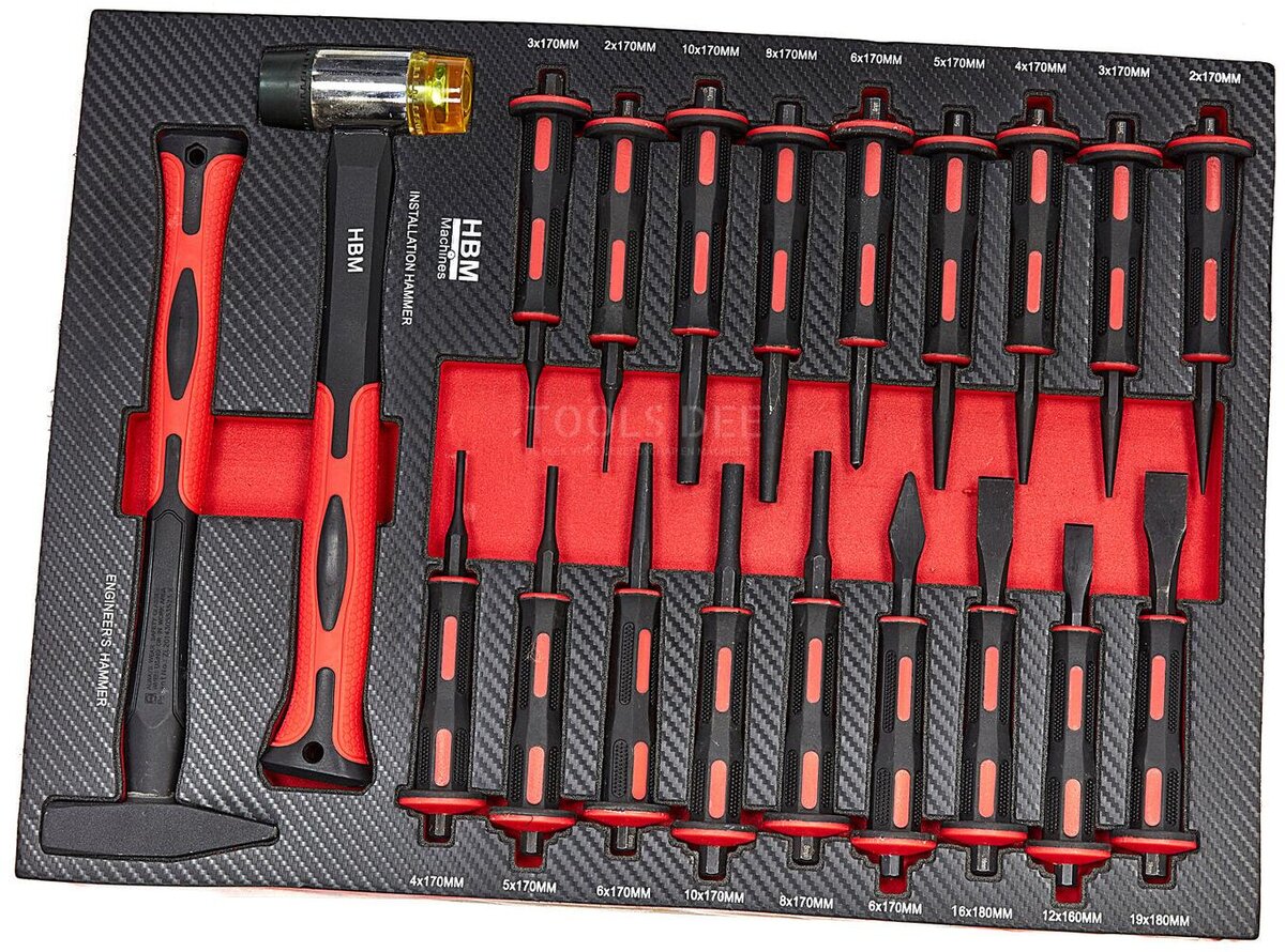 HBM 274 Piece XL Premium Filled Tool Trolley With Door and Carbon Inlays