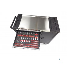 HBM 274 Piece XL Premium Filled Tool Trolley With Door and Carbon Inlays