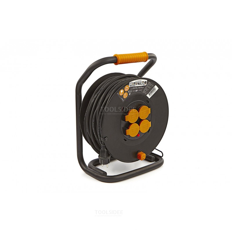 Relektrisk professionell ip44-kabelrulle, kraftrulle 3 x 1,5 mm