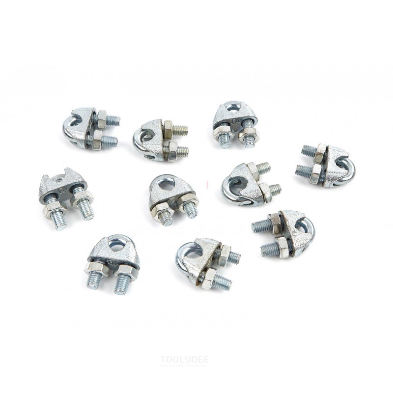 Silverline Abrazaderas de alambre de acero por 10 piezas