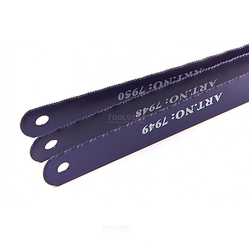 HBM 10-piece bi-metal saw blade set for hacksaw