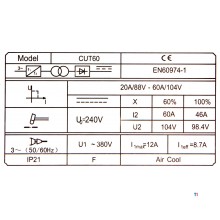 HBM cut 60 plasma cutter with digital display and igbt technology
