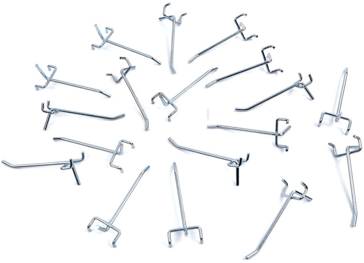 18-teiliger Hakensatz für Werkzeugwand von HBM 18-teiliger Hakensatz für Werkzeugwand von HBM