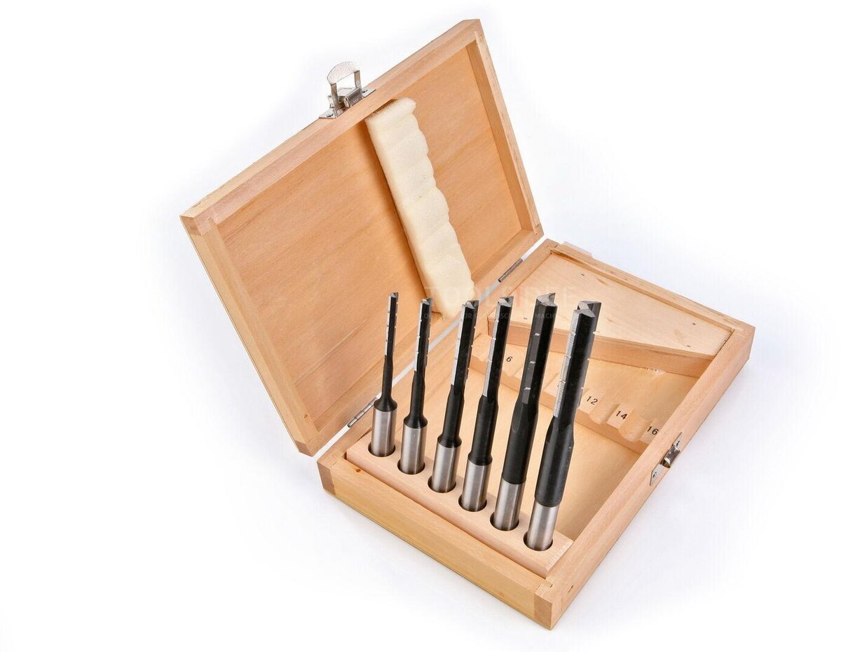 Hbm 6-delt langt hulbor, langboret sæt