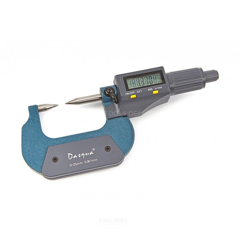 Dasqua Professional Micrómetros para exteriores de punta digital de 0.001 mm