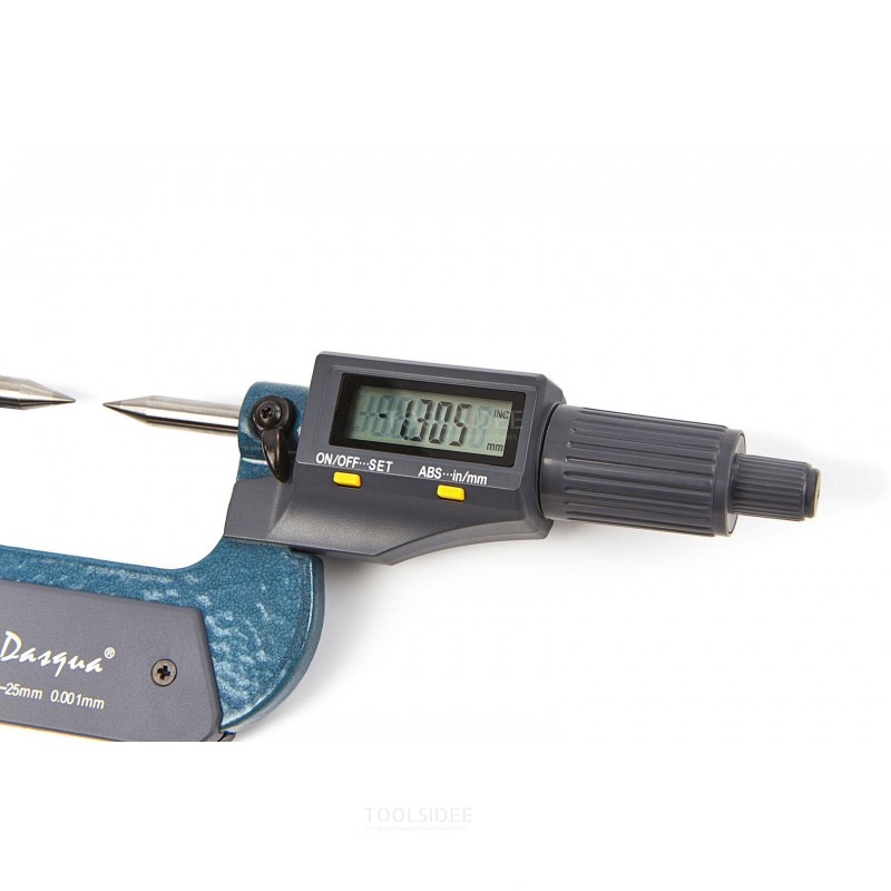 Dasqua Professional Micrómetros para exteriores de punta digital de 0.001 mm