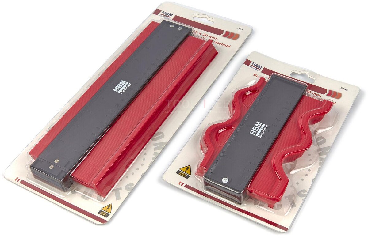 Professionelle, magnetische Profilschablone von HBM (285 x 100 x 20 mm)