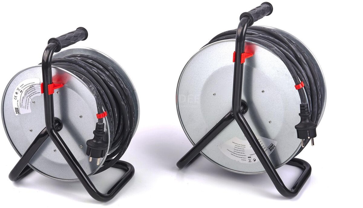 HBM Spatwaterdichte IP44 Stroomhaspel, Kabelhaspel 3 x 1,5 mm