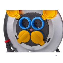 HBM Spatwaterdichte IP44 Stroomhaspel, Kabelhaspel 3 x 1,5 mm