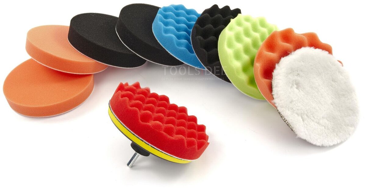 HBM poleringssett med 12 deler med M14 og 6 mm opptak HBM poleringssett med 12 deler med M14 og 6 mm opptak