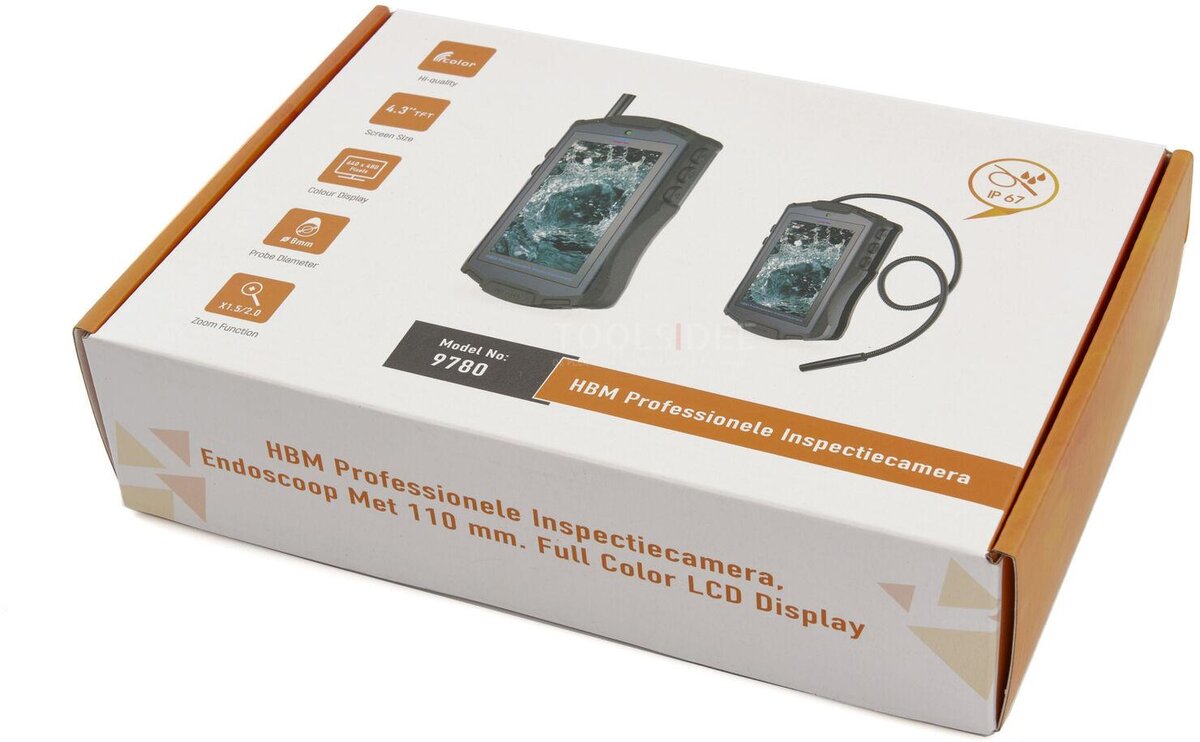 HBM Professionele Inspectiecamera, Endoscoop Met 110 mm. Full Color LCD Display