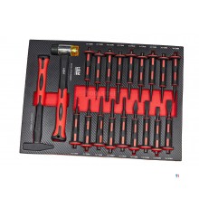 HBM 20 Piece Hammer and Punch Set in Carbon Foam inlay for Tool trolley