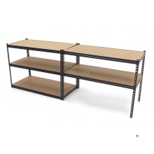 HBM 2 Piece Professional Extra Wide Shelving / Garage Rack 5 x 300 Kg