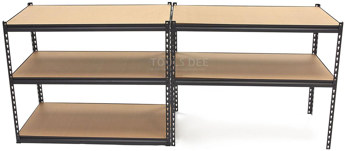 HBM 2 Piece Professional Extra Wide Shelving / Garage Rack 5 x 300 Kg