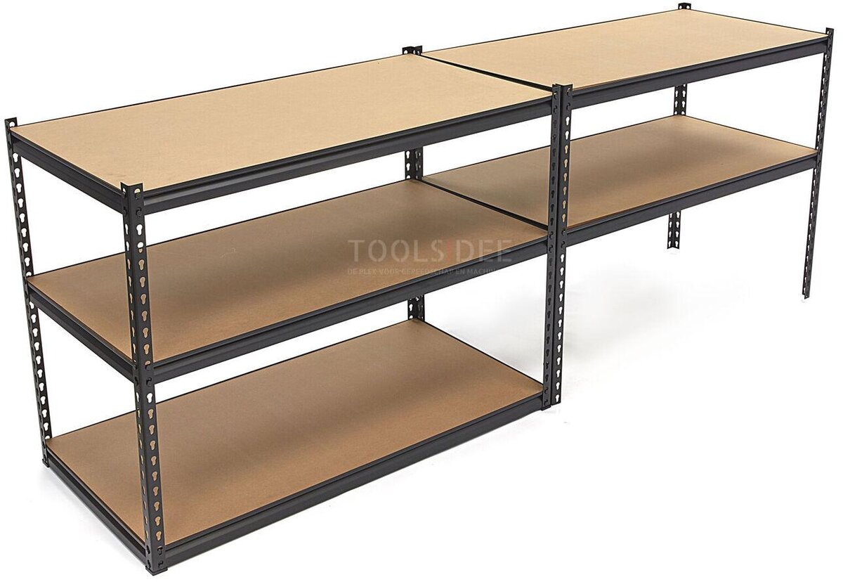HBM 2 Piece Professional Extra Wide Shelving / Garage Rack 5 x 300 Kg