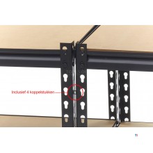 HBM 2 Piece Professional Extra Wide Shelving / Garage Rack 5 x 300 Kg