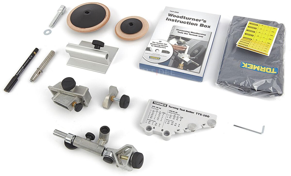 Tormek TNT-808 achtteiliges Zubehörset zum Schärfen von Drechslerwerkzeugen