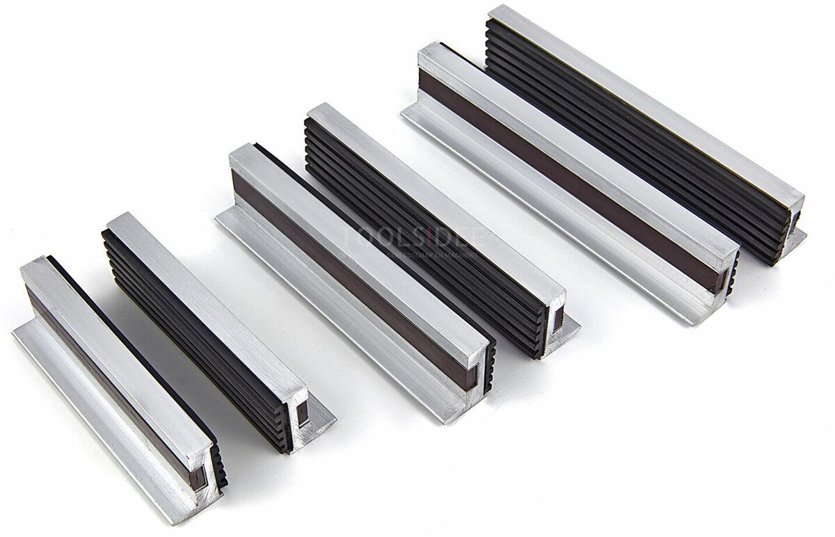 HBM Aluminium Fastgørelseskæber med gummi til ekstra greb Til brug i skruestik 