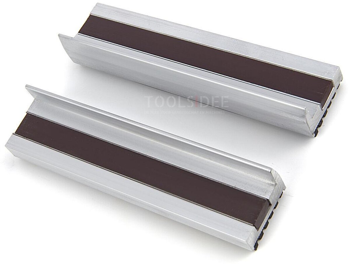 HBM Aluminium Fastgørelseskæber med gummi til ekstra greb Til brug i skruestik 