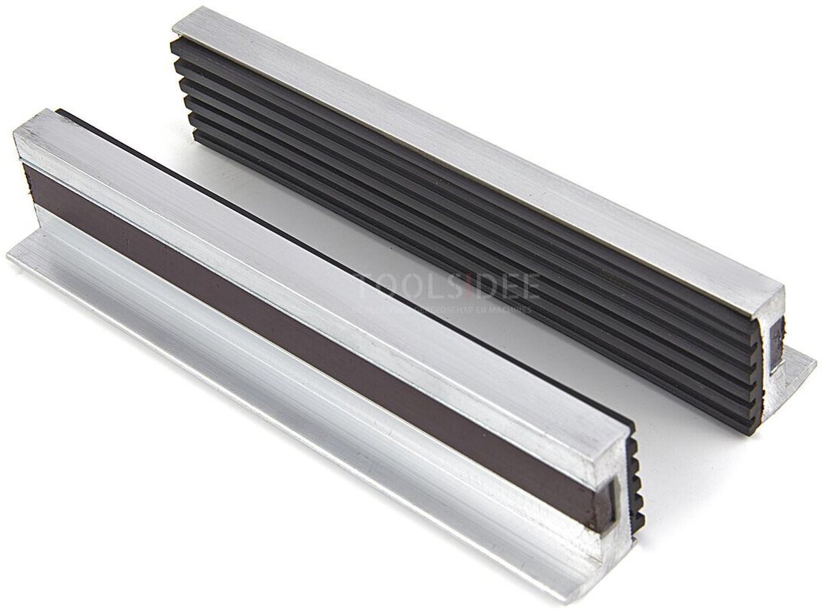 HBM Aluminium Fastgørelseskæber med gummi til ekstra greb Til brug i skruestik 