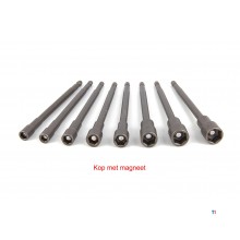 HBM 8 Stk Ekstra Lang 150 mm. Magnetisk topnøglesæt med HEX-optagelse HBM 8 Stk Ekstra Lang 150 mm. Magnetisk topnøglesæt med HEX-optagelse
