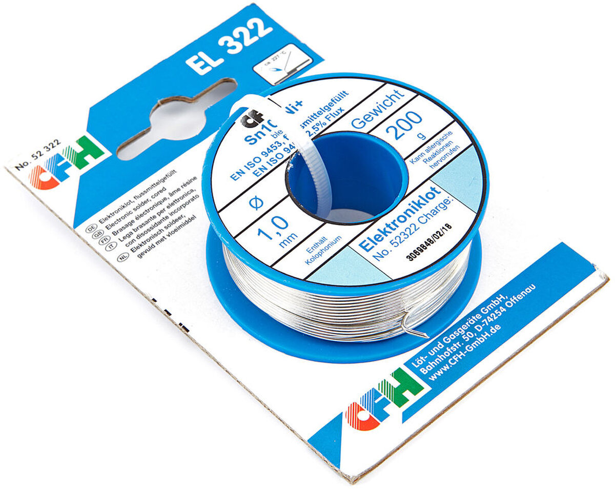 CFH Electronicasoldeer EL 322 loodvrij 200g