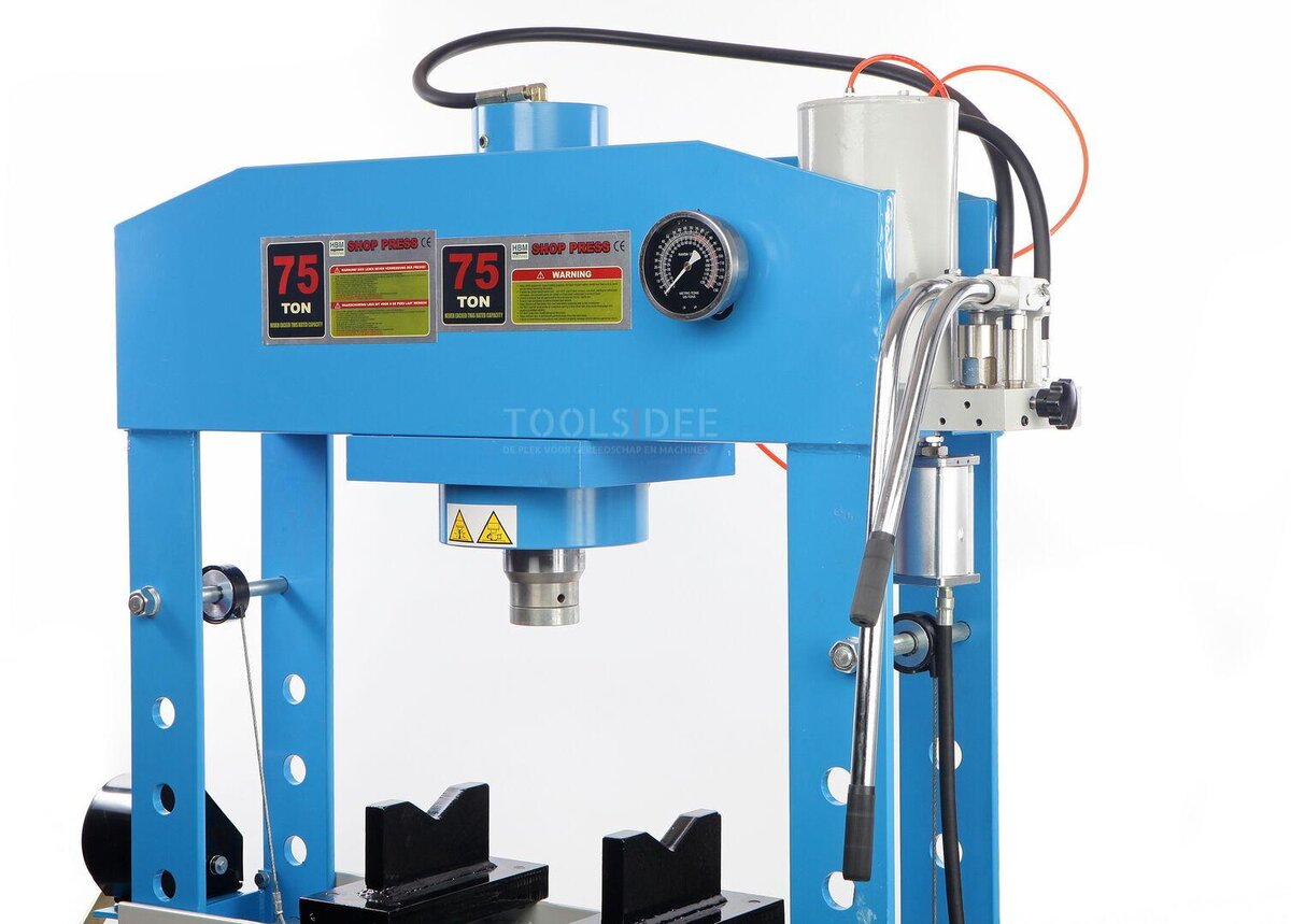 HBM 75 Ton Hydraulische en Pneumatische Raamwerkpers / Werkplaatspers