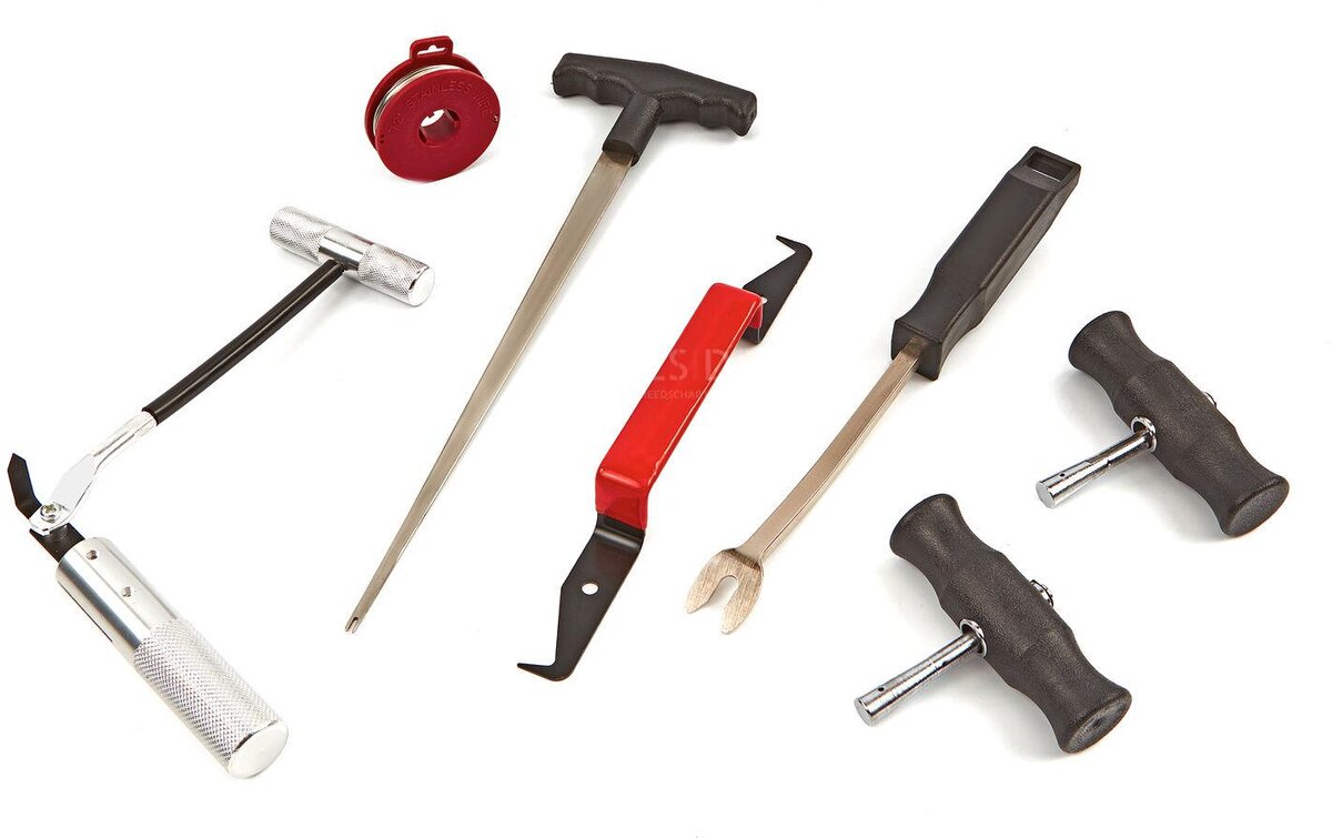 HBM 7-teiliges Autoscheiben-Demontageset komplett