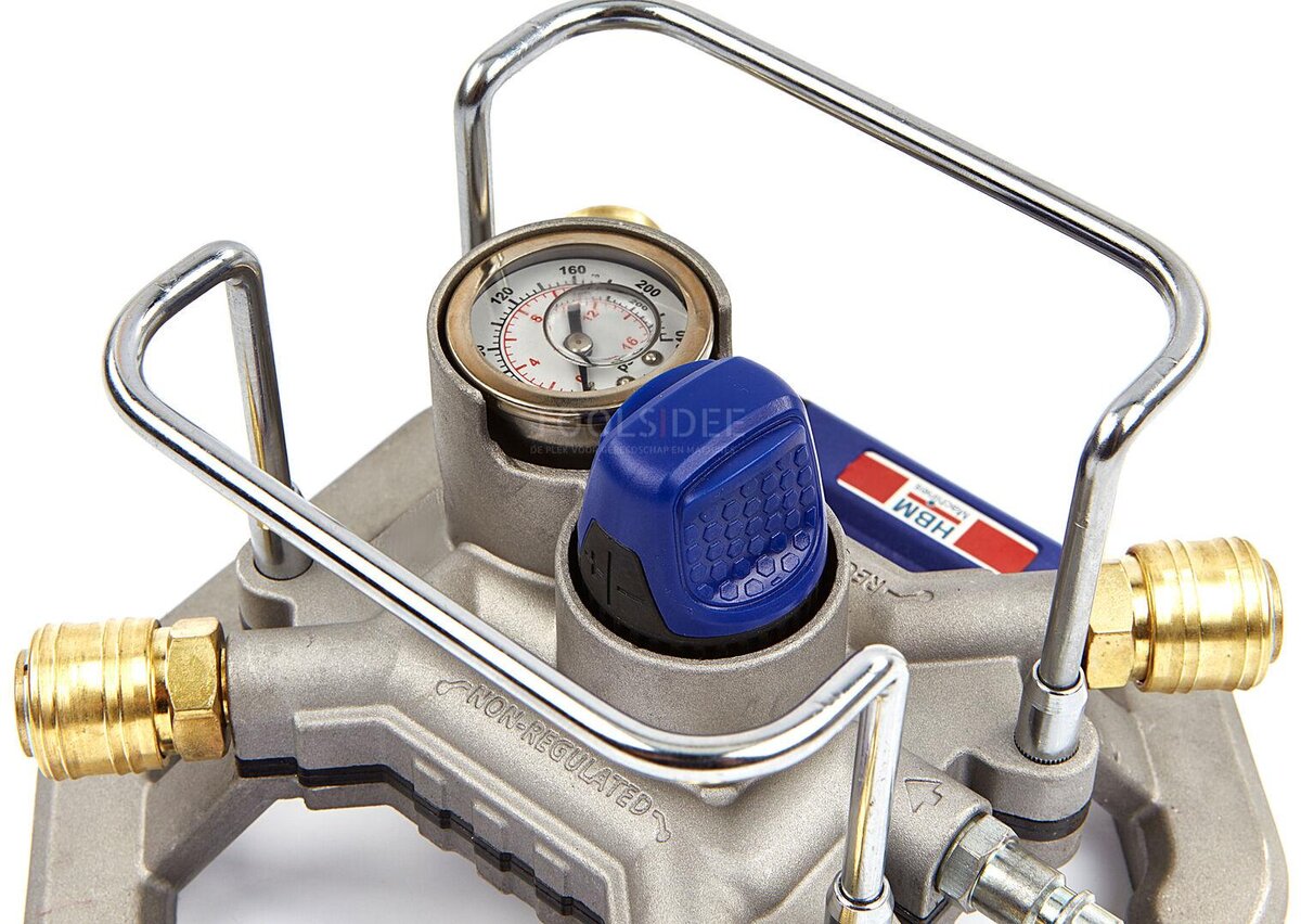 HBM 4-veis luftdistributør med EURO hurtigkoblinger