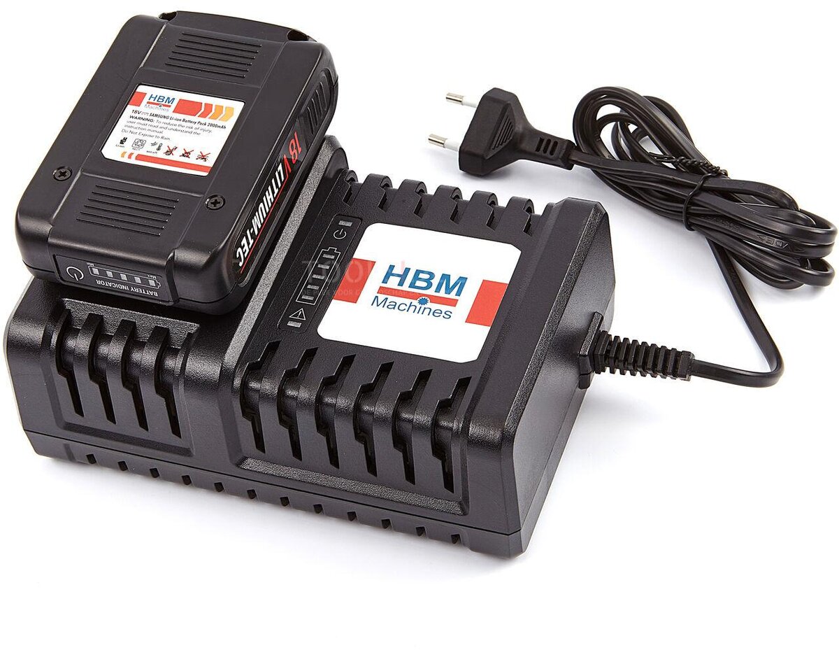 HBM BATTERILADER TBV 1/2 Elektrisk slagnøkkel 18Volt 2.0AH - 250NM