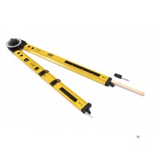 HBM 2 x 500 mm universal vattenpass, blockkrok, gungkrok, cirkeldragare. 