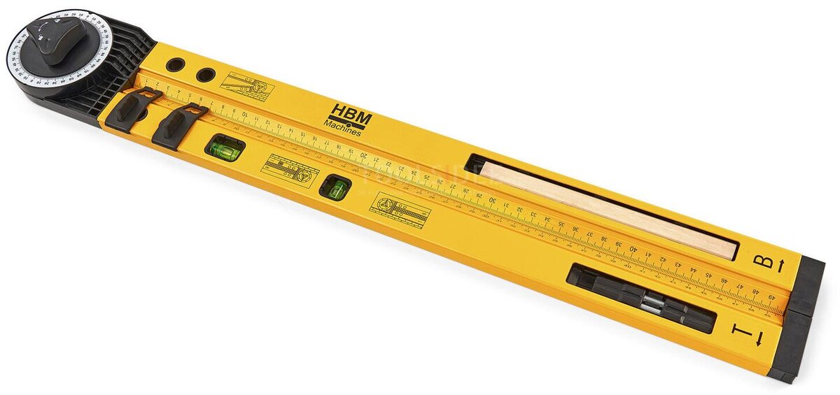HBM 2 x 500 mm universal vattenpass, blockkrok, gungkrok, cirkeldragare. 