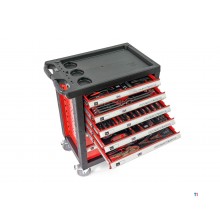 HBM 196 Delige Premium Gevulde gereedschapswagen - ROOD