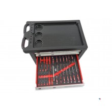 HBM 196 Delige Premium Gevulde gereedschapswagen - ROOD