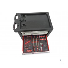 HBM 196 Delige Premium Gevulde gereedschapswagen - ROOD