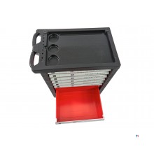HBM 196 Delige Premium Gevulde gereedschapswagen - ROOD