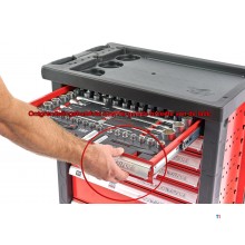 HBM 196 Delige Premium Gevulde gereedschapswagen - ROOD