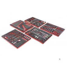 HBM 196 Delige Premium Gevulde gereedschapswagen - ROOD