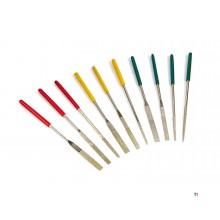 Heller Lot De 5 Limes Diamantées 100mm - Outils Modélisme Plastique Et Métal